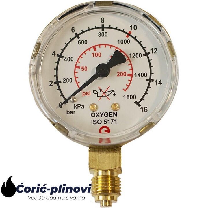 MANOMETAR ZA KISIK 0-10 (1/4")-GCE